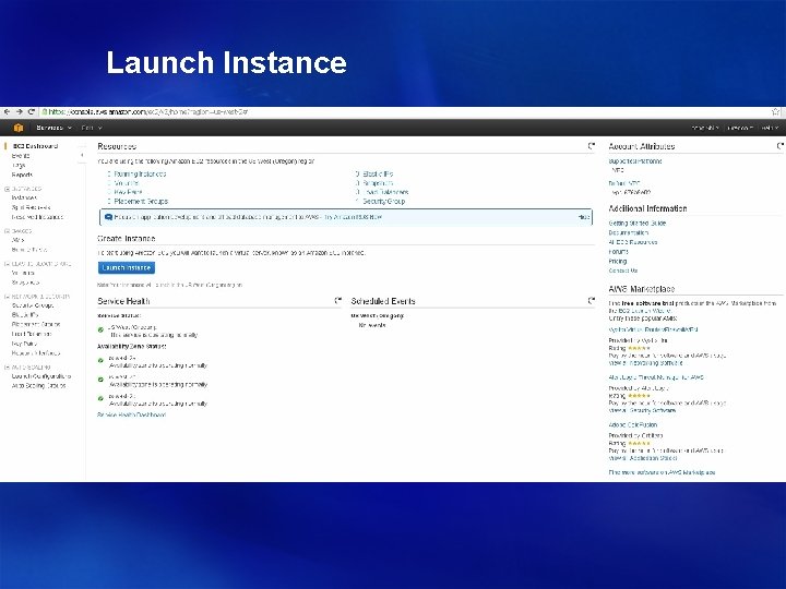 Launch Instance 