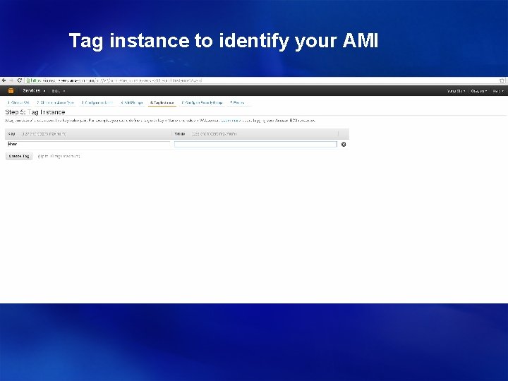 Tag instance to identify your AMI 