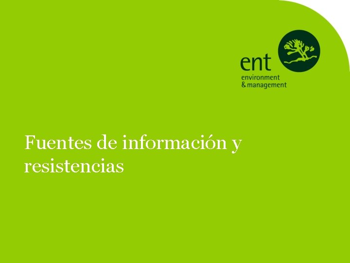 Fuentes de información y resistencias 