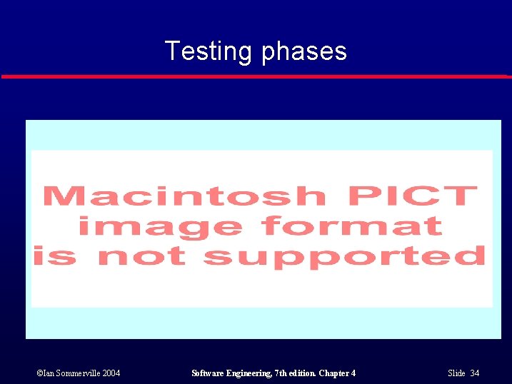Testing phases ©Ian Sommerville 2004 Software Engineering, 7 th edition. Chapter 4 Slide 34