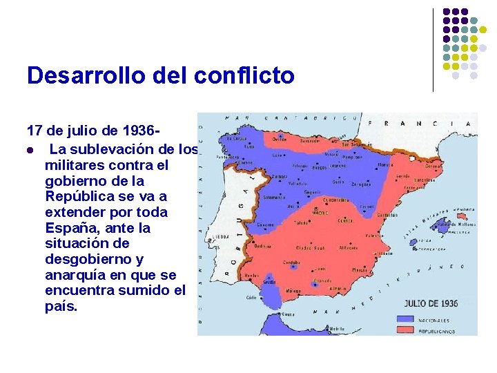 Desarrollo del conflicto 17 de julio de 1936 l La sublevación de los militares