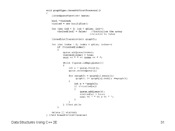 Data Structures Using C++ 2 E 31 Data Structures Using C++ 2 E 31