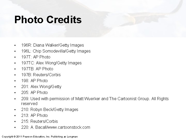 Photo Credits • • • • 196 R: Diana Walker/Getty Images 196 L: Chip