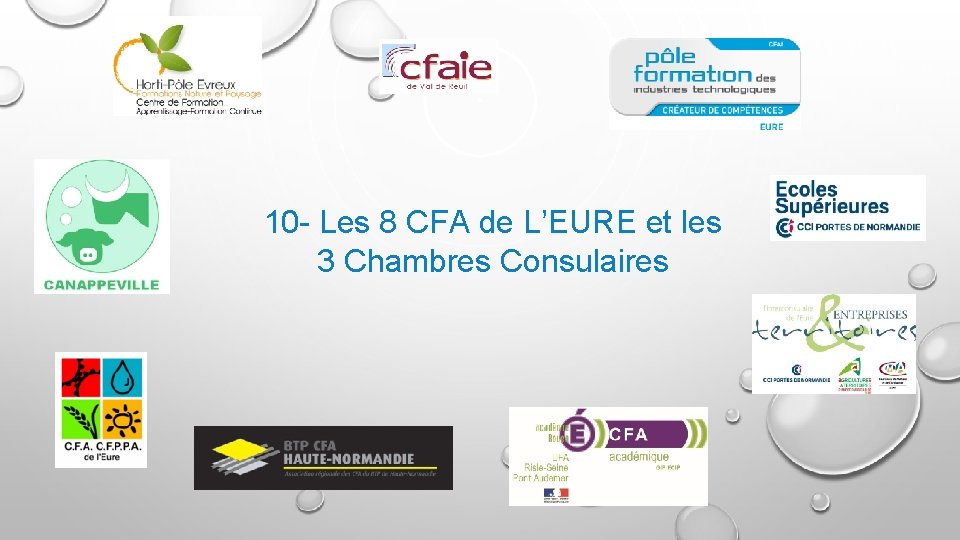 10 - Les 8 CFA de L’EURE et les 3 Chambres Consulaires 
