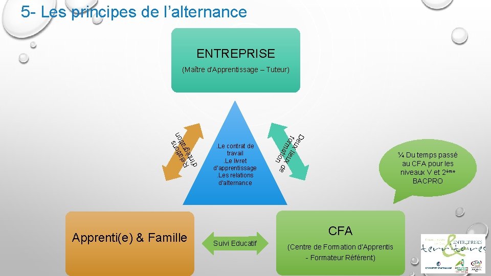 5 - Les principes de l’alternance ENTREPRISE Apprenti(e) & Famille . Le contrat de