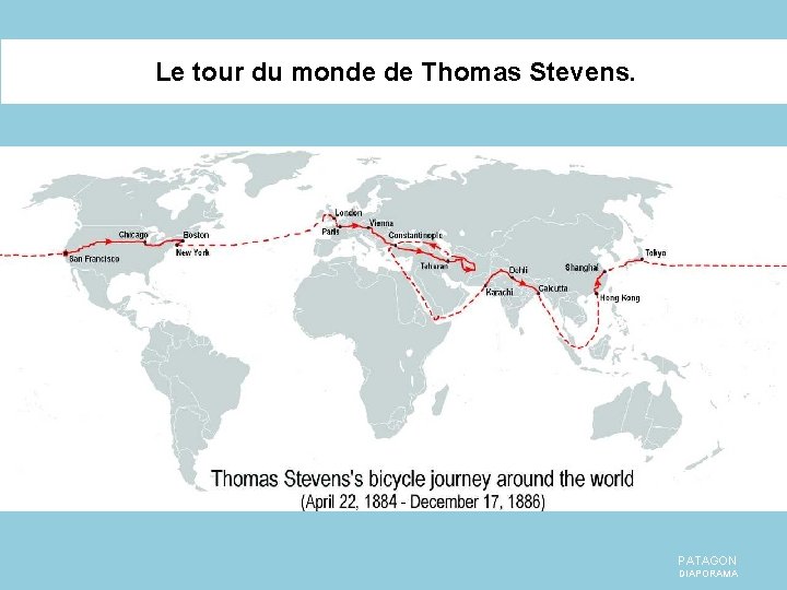 Le tour du monde de Thomas Stevens. PATAGON DIAPORAMA 