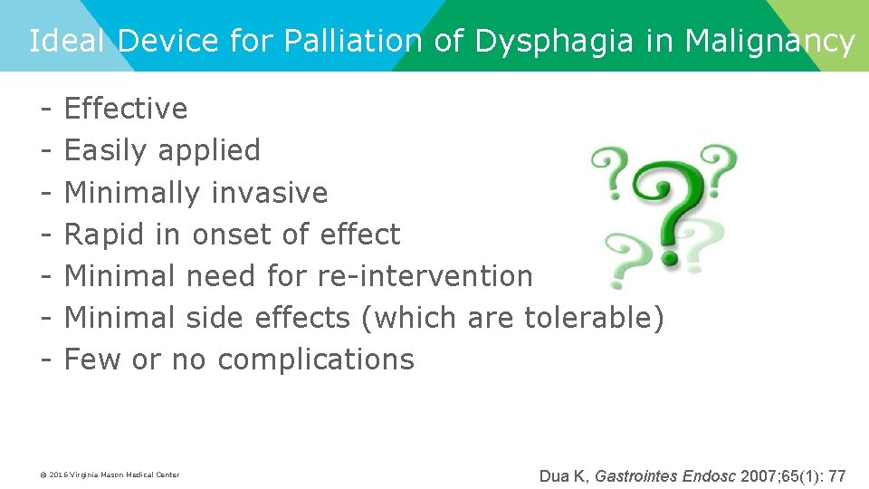 Ideal Device for Palliation of Dysphagia in Malignancy - Effective Easily applied Minimally invasive