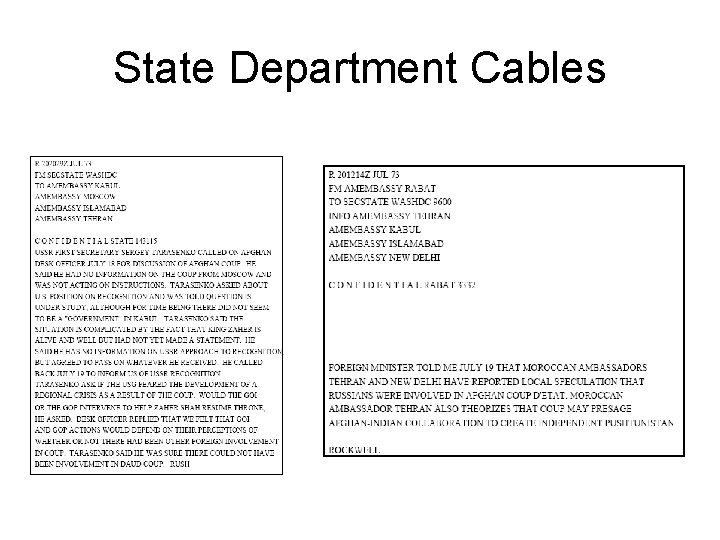State Department Cables 