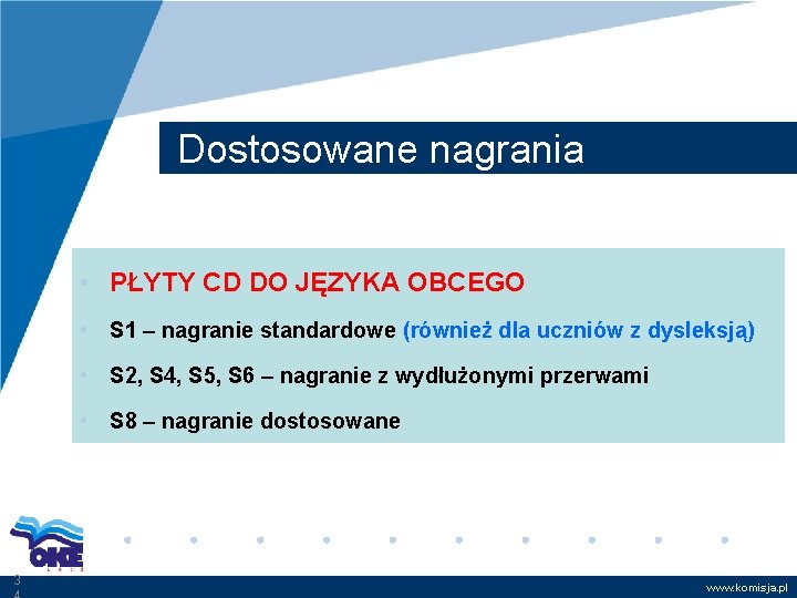 Dostosowane nagrania • PŁYTY CD DO JĘZYKA OBCEGO • S 1 – nagranie standardowe