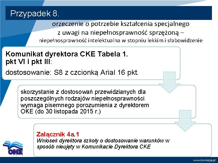 Przypadek 8. orzeczenie o potrzebie kształcenia specjalnego z uwagi na niepełnosprawność sprzężoną – niepełnosprawność