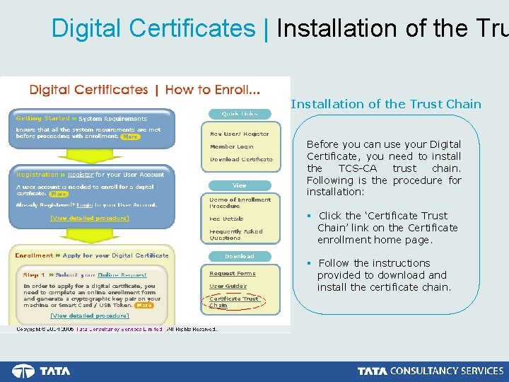 Digital Certificates | Installation of the Trust Chain Before you can use your Digital