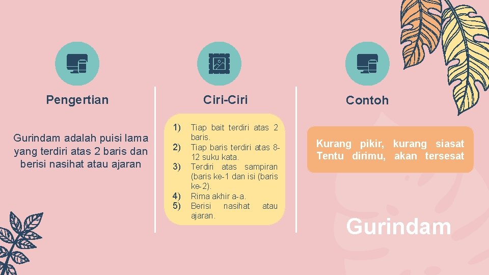 Pengertian Gurindam adalah puisi lama yang terdiri atas 2 baris dan berisi nasihat atau