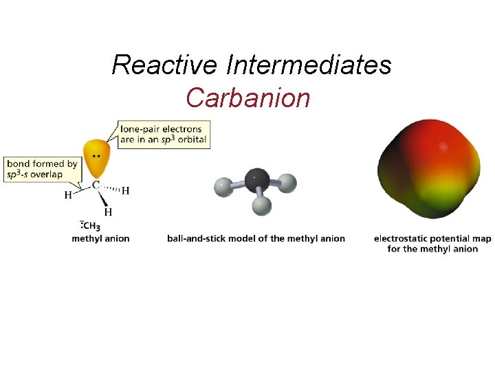 Reactive Intermediates Carbanion 