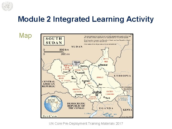 Module 2 Integrated Learning Activity Map UN Core Pre-Deployment Training Materials 2017 