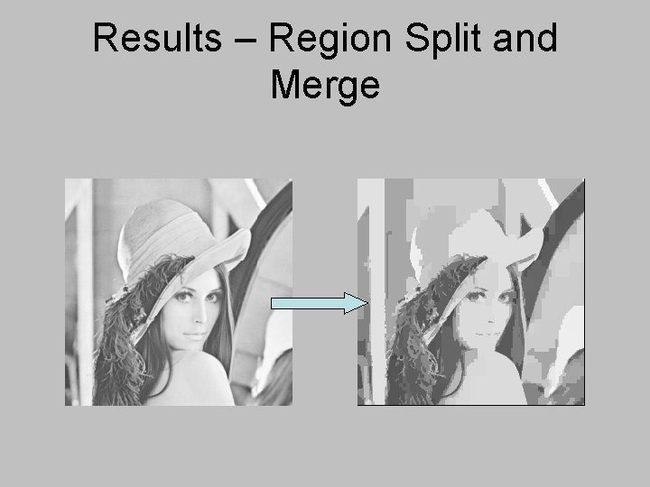 Results – Region Split and Merge Results – Region Split and Merge