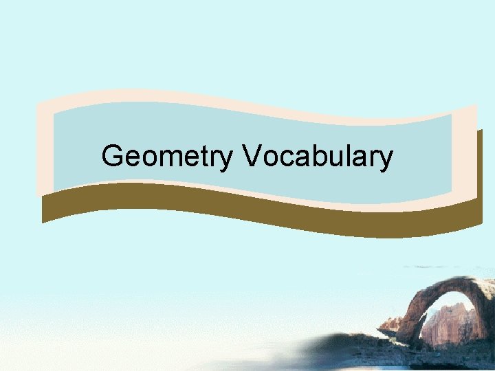 Geometry Vocabulary 
