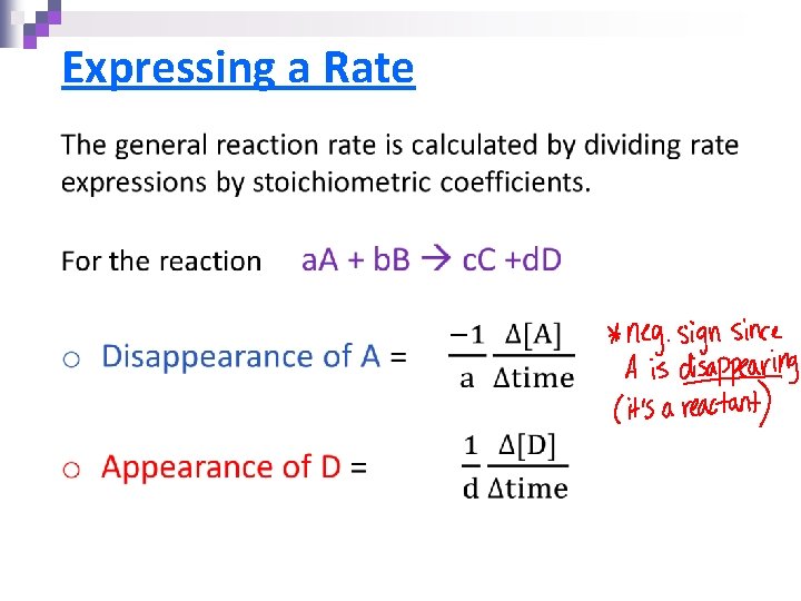 Expressing a Rate 