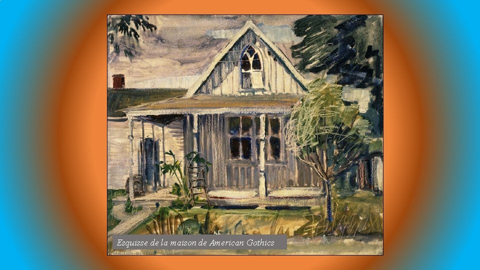 Esquisse de la maison de American Gothics 