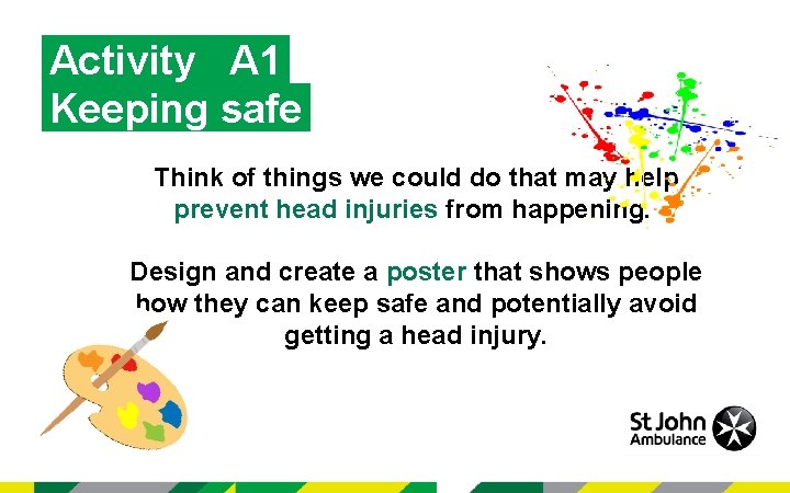 Activity A 1 Keeping safe Think of things we could do that may help