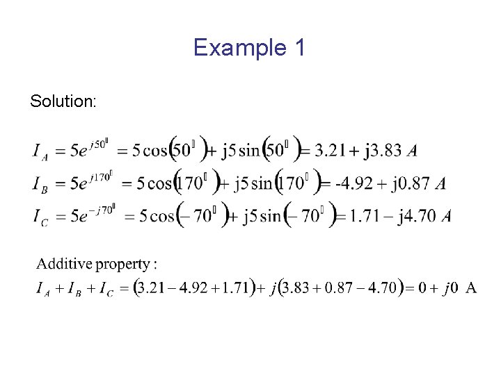 Example 1 Solution: 