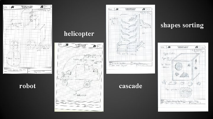 shapes sorting helicopter robot cascade 