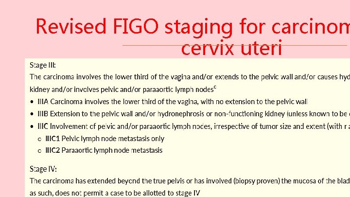Revised FIGO staging for carcinom cervix uteri 
