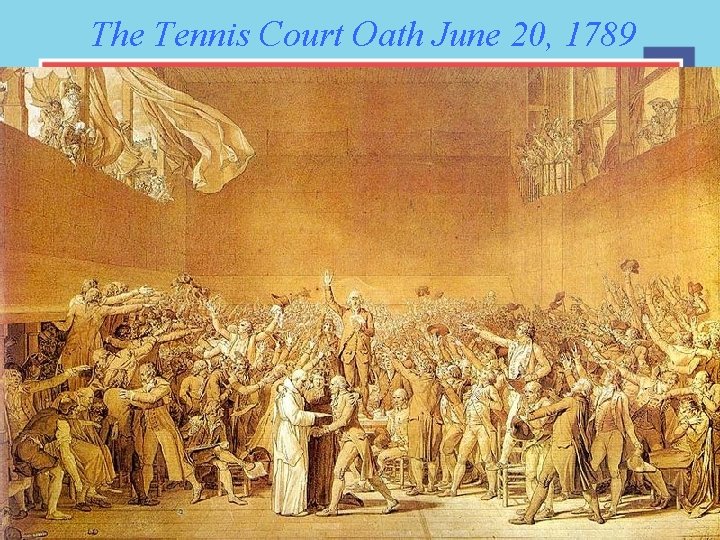 The Tennis Court Oath June 20, 1789 