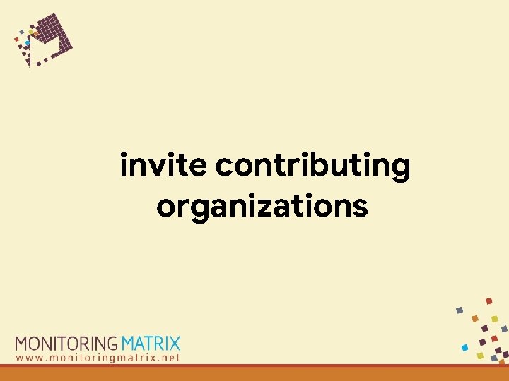 invite contributing organizations 