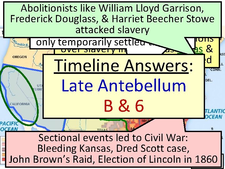 From. Slavery 1800 to 1860, sectional tension Abolitionists like William Lloyd Garrison, in America,