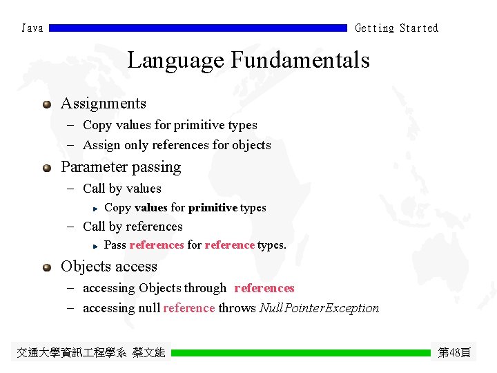 Java Getting Started Language Fundamentals Assignments - Copy values for primitive types - Assign