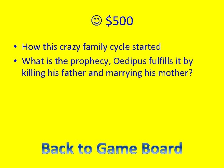  $500 • How this crazy family cycle started • What is the prophecy,