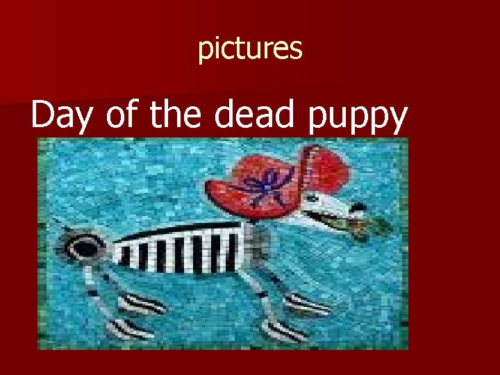 pictures Day of the dead puppy 