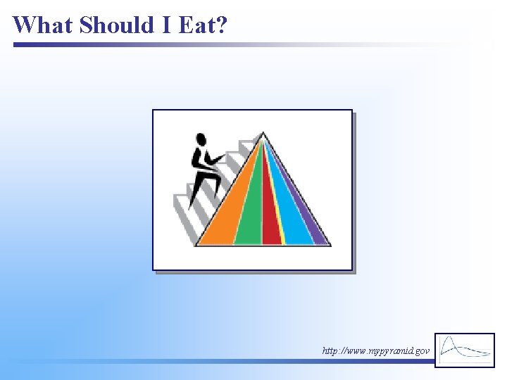 What Should I Eat? http: //www. mypyramid. gov 