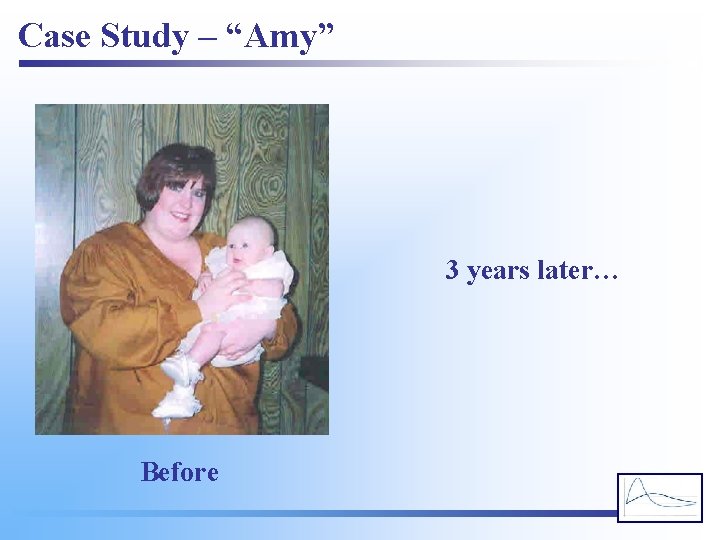 Case Study – “Amy” 3 years later… Before 