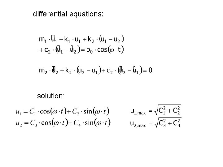 differential equations: solution: 