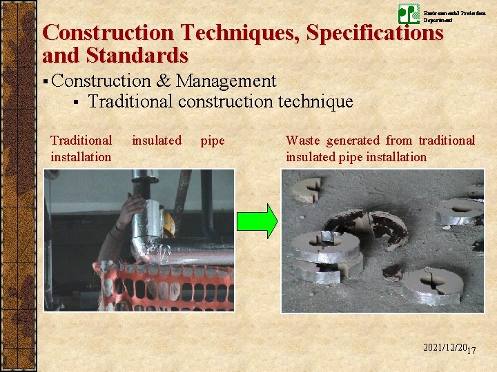 Environmental Protection Department Construction Techniques, Specifications and Standards § Construction & Management § Traditional
