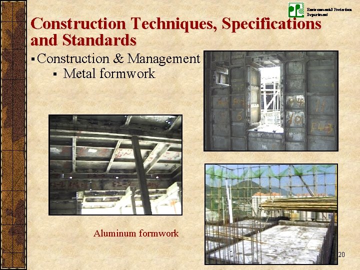 Environmental Protection Department Construction Techniques, Specifications and Standards § Construction & Management § Metal