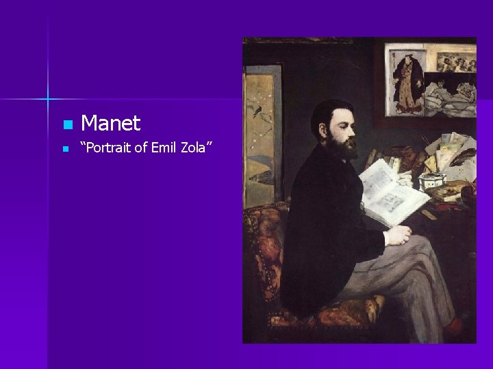 n Manet n “Portrait of Emil Zola” 
