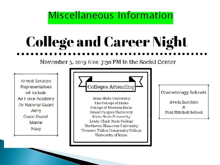 Miscellaneous Information 