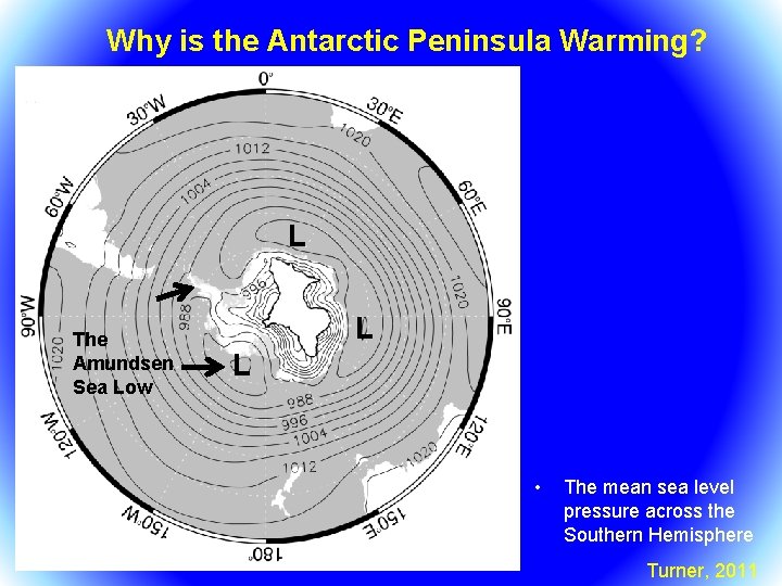 Why is the Antarctic Peninsula Warming? L The Amundsen Sea Low The Southern Ocean