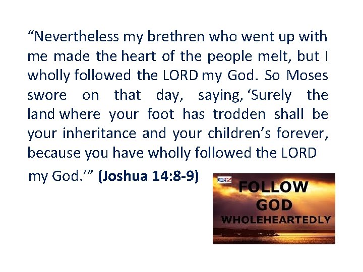 “Nevertheless my brethren who went up with me made the heart of the people