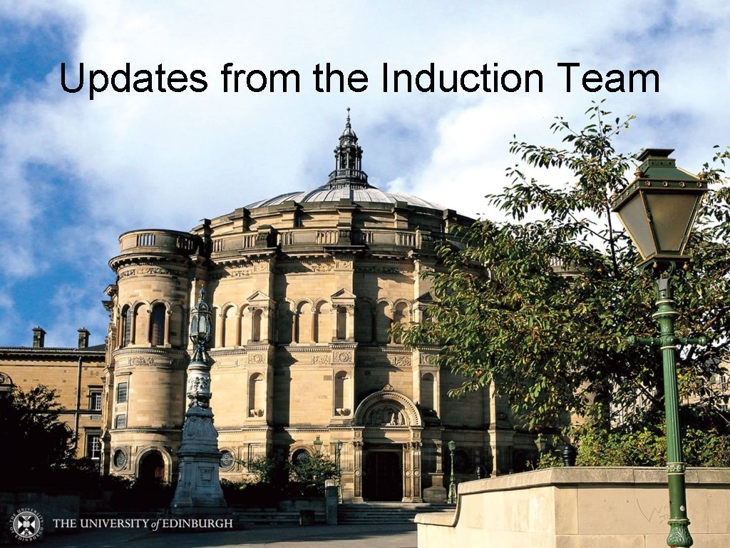 Updates from the Induction Team 