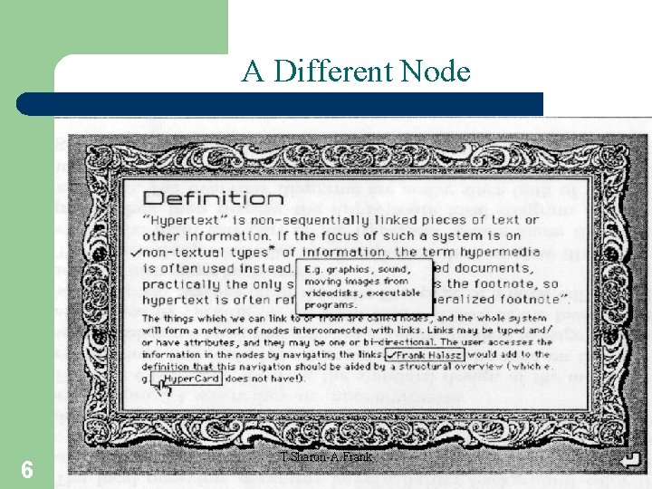 A Different Node 6 T. Sharon-A. Frank 