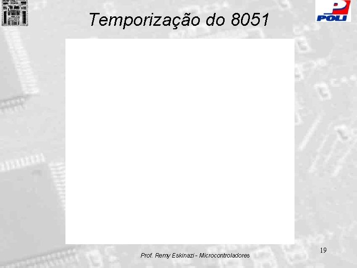Temporização do 8051 Prof. Remy Eskinazi - Microcontroladores 19 