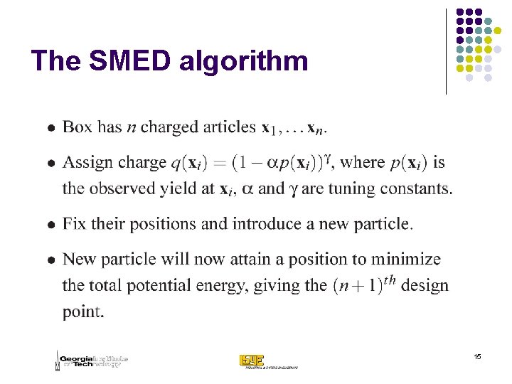 The SMED algorithm 15 