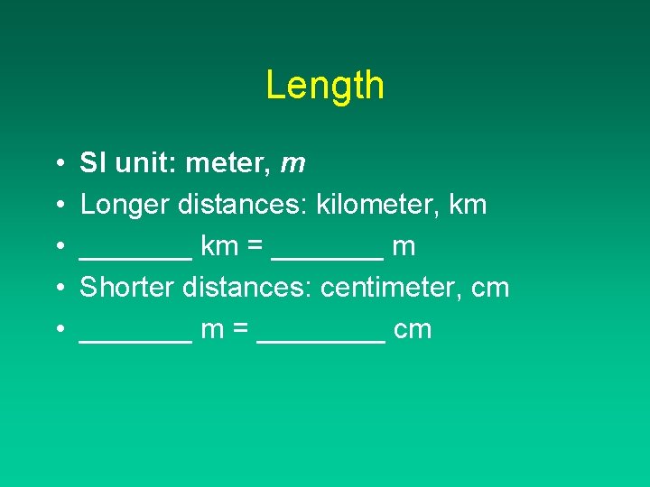 Measurements and Calculations Chapter 2 Units of Measurement