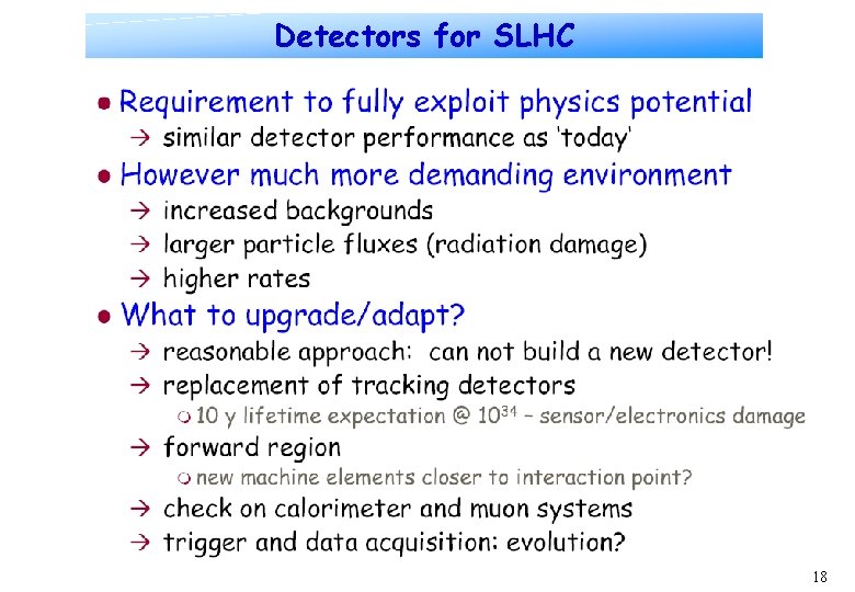 Detectors for SLHC 18 