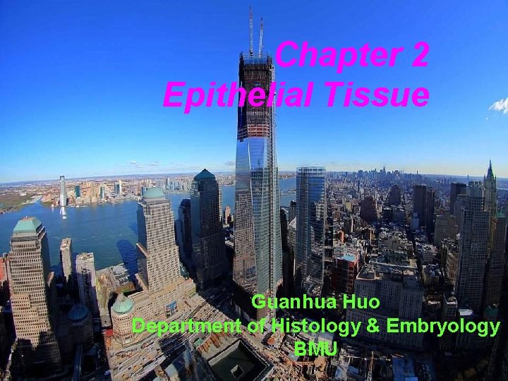 Chapter 2 Epithelial Tissue Guanhua Huo Department of Histology & Embryology BMU 