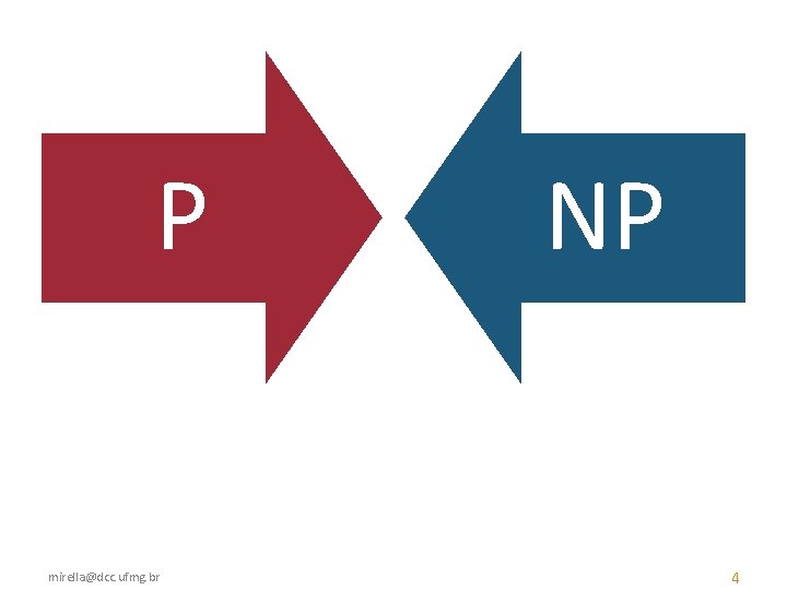 P mirella@dcc. ufmg. br NP 4 