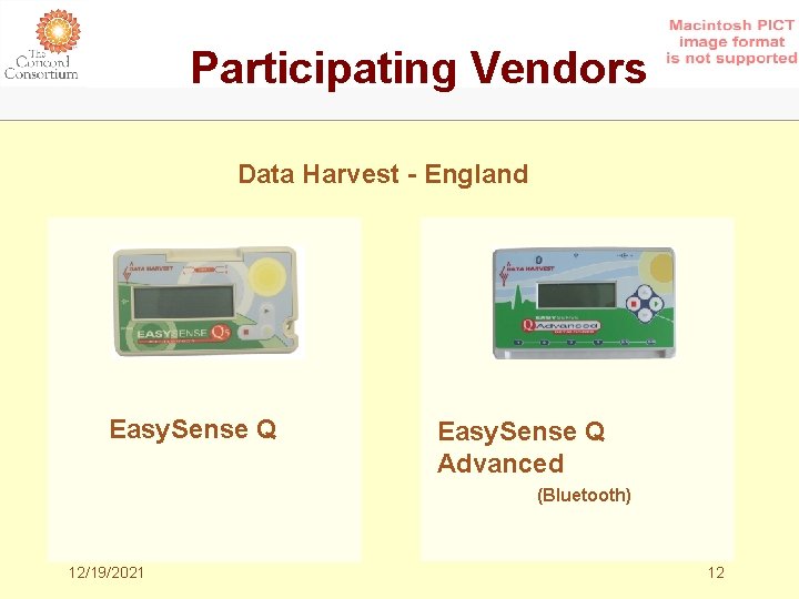 Participating Vendors Data Harvest - England Easy. Sense Q Advanced (Bluetooth) 12/19/2021 12 